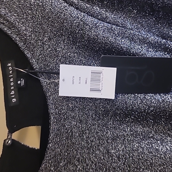 Gibson Look small silver glitter long sleeve dress NWT! - Picture 3 of 6